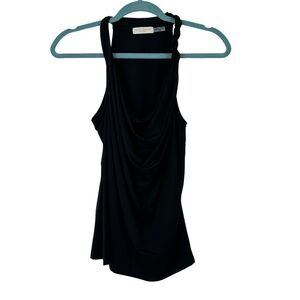 Ramy Brook‎ Womens Black XS Cowl Neck Twist Strap Sleeveless Dress